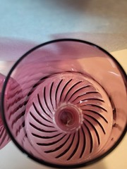 Amethyst Purple Handmade Swirl Stemless Wine Glasses Premium Quality Glass Lot 2