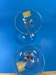 Studio Nova Wine Glasses Venice 24% Lead Crystal 14oz Austria Set of 2 Vtg C63