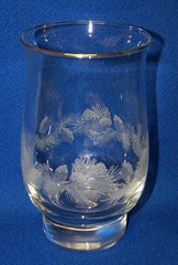 4 VTG Libbey Frosted Etched Pine Cones Tumbler Glass Gold Rim Winter Christmas