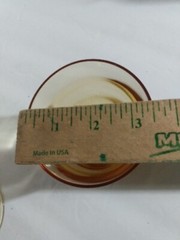 6 Vintage MCM Hazel Atlas WATERFALL Amber Vintage Cordial Juice Glasses Bee Hive