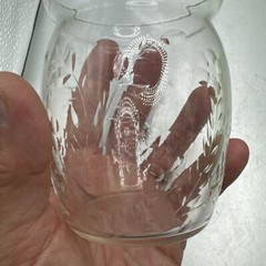 Vintage Rock Cut Crystal Condiment Marmalade Jam Jar Flowers And Leaves