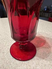 Set of 4 Fostoria JAMESTOWN RUBY RED Water Iced Tea Wine Footed Goblets 6”