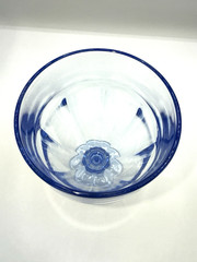 Set of 4 Misty Blue LIBBEY GIBRALTAR WATER GOBLETS Duratuff Glasses 16 oz Vtg
