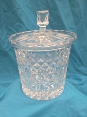 High Quality Heavy Cut Lead Crystal 6″ Glass Lidded Jar