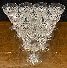 1875 Dorflinger Hob Diamond 5″ Wine Claret