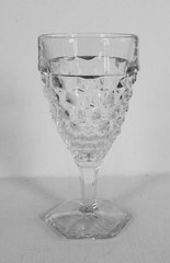 Fostoria AMERICAN PATTERN 10 oz Goblet Clear Elegant Glass Stemware 6 7/8″ tall