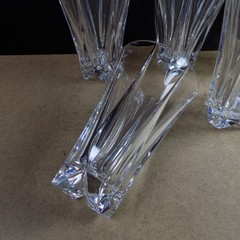 5 Lenox Crystal Oasis Highball Tumblers Glasses 6-1/8″ Tall 4″ Rim VGC