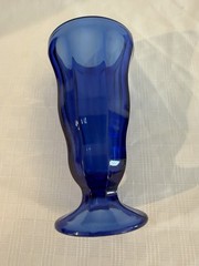 Set of 2 Cobalt Blue Parfait or Sundae Glasses Heavy Duty