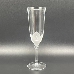 JG Durand Cristal D’Crystal Champagne Flute Arques FLORENCE Frosted Petals