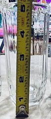 VTG. Crisa Vertical Ribbed Body Hexagon Bottom Tumbler Clear Glass Set of 3