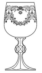 Import Assoc. Bohemia Clear Crystal Cascade 5 7/8″ Wine Glass