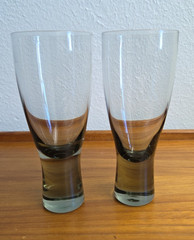 Vtg Holmegaard Denmark Glass Tumbler 2 Scanada Smoke Canada White Wine 5 1/4″