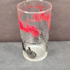 Federal Glass MCM Automobile Juice Glasses Ford Maxwell Cadillac Packard Set (5)