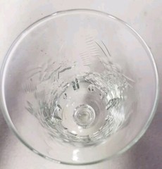 ROCK SHARPE Dartelle Juice Glass Set of 7 #3007 Stem Floral Cut 6″ Tall