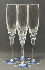Mikasa Panache Crystal Champagne Glasses Made in France Original Labels No Box