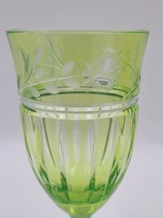 Set Of 4 AJKA Crystal Cut to Clear Iced Tea Water Goblets Glasses Proinnseas.