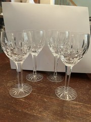Waterford Ballymore Water Goblets -Set of 4 Discontinued Pattern Made In Ireland