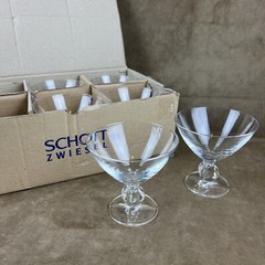 6 Schott Zwiesel “CONTE» Clear Champagne Dessert Saucers 4.25″ VIDEO
