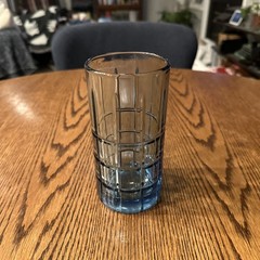 Anchor Hocking Tartan Blueberry Blue Iced Tea Tumbler Glass