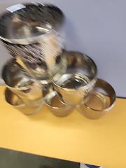 Set of 6 Vintage MCM Silver Overlay Dorothy Thorpe Sliver Fade Rocks Glasses Rd