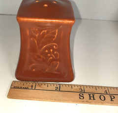 Pfaltzgraff Mission Flower Salt & Pepper Shakers, Reddish/Brown, Made in USA