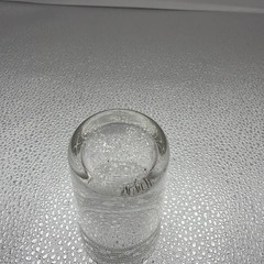 Very Unique Small Etched Glass 4 Inches Tall 2 Inches Wide