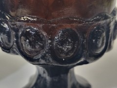 Franciscan Madeira Tiffin Goblet Glass Footed Smoke Brown VTG 6.75″ H & 5.5″ H