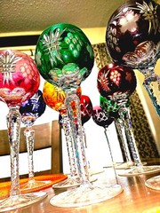 Vintage Nachtmann Cut To Clear Crystal Wine Glasses Set Of 6