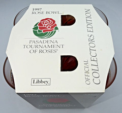 1997 Libbey Pasadena Tournament of Roses Rose Bowl Parade 4 NEW Glasses 15.5 oz