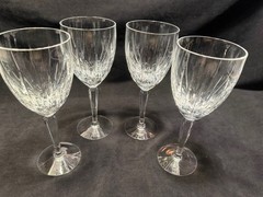LENOX CLARITY White wine glasses – NO TRIM – set of 4. 7 3/4″ tall