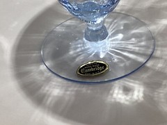 4 Rare Cambridge Glasses Caprice Moonlight Blue Ice Tea Goblets 12oz USA Ohio