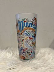 Catstudio 2004 Minnesota Frosted Glass Tumbler Landmarks Highball Barware 15 oz