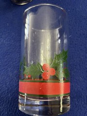 🎄Vintage Libbey Christmas Holly And Ribbon Highball Glasses, Set Of 8, 1980s