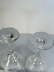 Mid Century Classic Swanky Wavy Line Polka Dots Vintage Martini Glass Barware