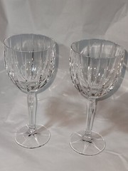 Marquis By Waterford Omega Set Of 2 Crystal Wine Glasses 8.5” READ