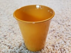 8 VTG HAZEL ATLAS MODERNTONE PLATONITE MILK GLASS TUMBERS SMALL GLASSES RETRO