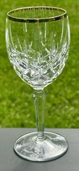 Gorham «Lady Anne Gold» Crystal Wine Glass with Gold Rim EUC 6 7/8″ 8 oz.