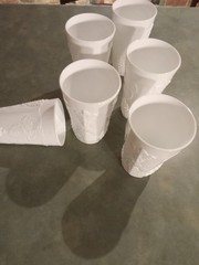 Set of 6 PRISTINE VTG Indiana Colony HARVEST GRAPE White Milk Glass Tumblers 6″