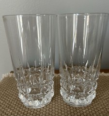 Set Of Two Ashley By Crystal D’Arque Durand 5 7/8 Highball Glasses Unmarked