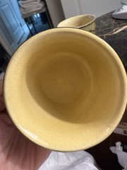 Textured glaze cups with floral relief midcentury charm for sipping or styling