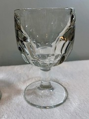 VTG Clear Glass Heavy & Thick Schooners, Set Of 2, 6” Tall, 3.75” Diameter. ***