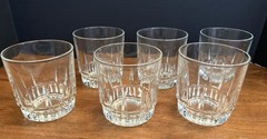 Set of 6 Vintage Arcoroc France Old Fashioned Whiskey Low High Ball Glass