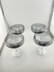 Schott Zweisel Lobster Smoke Wine/Champagne Glasses Set of Four Original Box