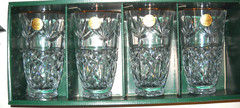 Cristal d’Arques Set of 4 Crystal Glasses TRADITIONS GOLD Highball 11.75 oz. NOS