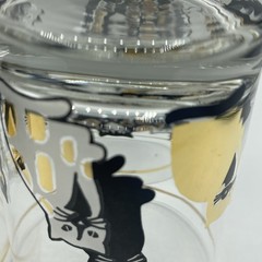 Vtg MCM Culver Cats Double Old Fashioned Glasses Set of 4 22k Gold trim Flaws