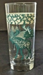 TIENSHAN FOLKCRAFT MOOSE COUNTRY DRINK GLASS GREEN SPONGE