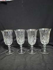 GORHAM CRYSTAL ROSEWOOD ICED TEA BEVERAGE GLASS MARQUIS BY WATERFORD SET OF 4