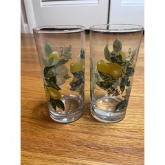 Royal Norfolk Vibrant Lemon Tumbers 16oz Drinking Glasses set of 2