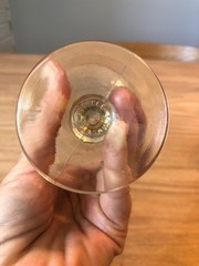 Set of 2 La Rochere Vintage Liqueur or Cordial French Gold Rim Liquor Glasses