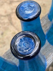 Royal Leerdam Williamsburg CW5T Blenko Glass Turquoise Drinking Glasses (5) Rare
